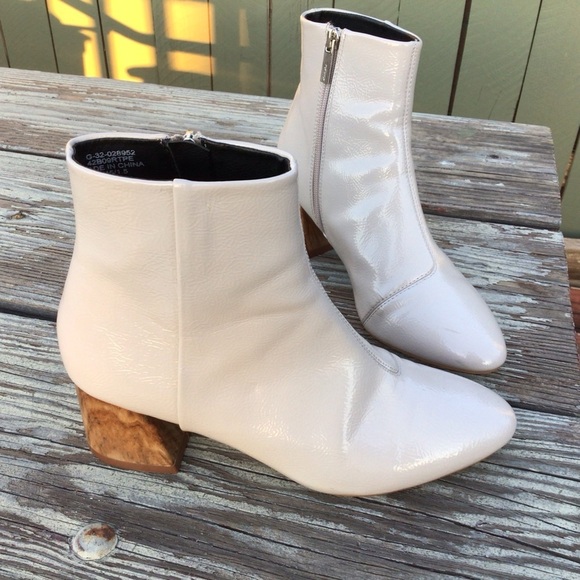 Topshop taupe birch block heel booties size 39 - Picture 1 of 10